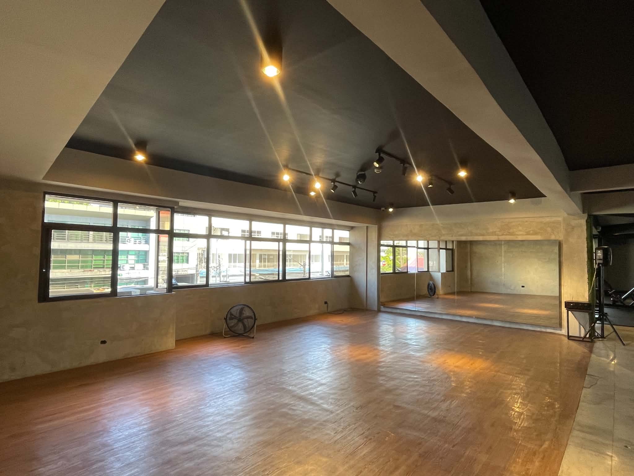 The open studio space at Flux Fitness available for rental